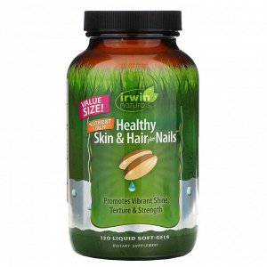 Irwin Naturals, Здоровая кожа и волосы плюс ногти, 120 жидких гелевых капсул