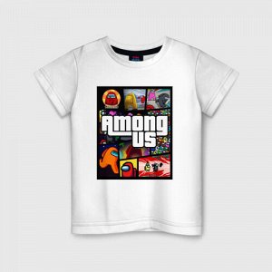 Детская футболка хлопок «AMONG US GTA»