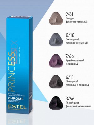 PE3/66 Крем-краска PRINCESS ESSEX CHROME, Темный шатен фиолетовый интенсивный