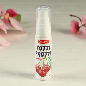 Съедобная смазка "OraLove. TUTTI-FRUTTI ВИШНЯ", для орального секса, 30 г