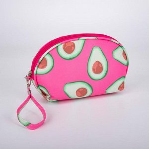 Косметичка-сумочка, отдел на молнии, с ручкой, цвет розовый, «Авокадо»