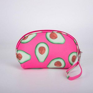 Косметичка-сумочка, отдел на молнии, с ручкой, цвет розовый, «Авокадо»