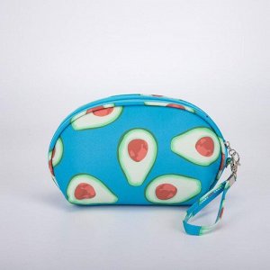 Косметичка-сумочка, отдел на молнии, с ручкой, цвет синий, «Авокадо»