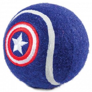 Игрушка для собак Triol Marvel "Капитан Америка. Мяч теннисный", 7 см
