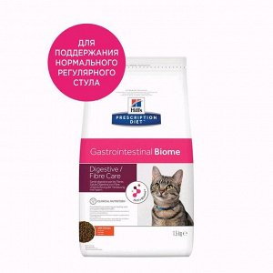 СуXой корм Hill's PD Gastrointestinal Biome для кошек, курица, 1.5 кг