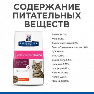 СуXой корм Hill's PD Gastrointestinal Biome для кошек, курица, 1.5 кг