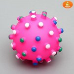 Игрушка пищащая &quot;Бактерия&quot; для собак, 6,3 см, розовая