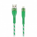 Дата-кабель Smartbuy 8pin CARBON CANDY зеленый, 2 A, 1 м (iK-512CAC green)