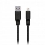 Дата-кабель Smartbuy USB - 8-pin для Apple, &quot;карбон&quot;, экстрапрочн., 2.0 м, до 2А, черный iK-520n-2-k