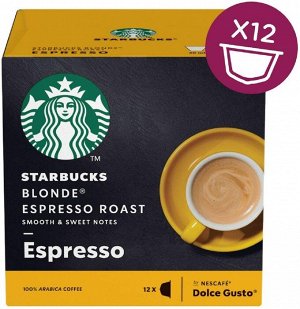 Кофе в капсулах Starbucks Blonde Espresso Roast Dolce Gusto, 12 шт