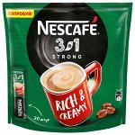 Кофе Nescafe Крепкий порционный растворимый 3 в 1 20 пакетиков по 14.5 г