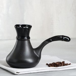 Турка для кофе "Coffee", матовая, чёрная, 0.65 л, микс