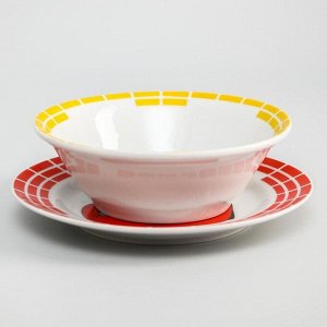 Набор посуды «Lighthing McQueen»‎, 3 предмета: тарелка Ø 16,5 см, миска Ø 14 см, кружка 200 мл, Тачки