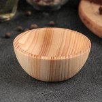 Чаша из натурального кедра , 7,7x3,4 см, цвет молочный