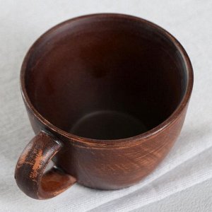 Чашка "Капучино", красная глина, 0.15 л, микс