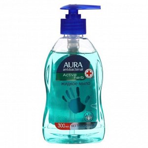Жидкое мыло AURA для всей семьи с антибактериальным эффектом с алоэ вера 300 м