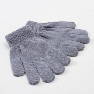Перчатки детские MINAKU "Однотонные",цв. темно-серый, р-р 16 (10-12 лет)