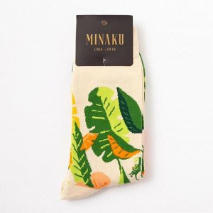 Носки MINAKU «Листья», р-р 36-41 (23-27 см)