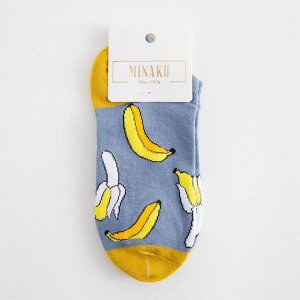 Носки укороченные MINAKU «Банан» размер 35-39 (22-25 см)