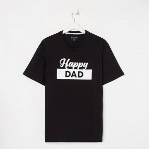 Футболка мужская Happy Dad, черная, KAFTAN