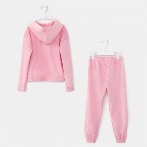 Костюм для девочки (худи, брюки) MINAKU: Casual Collection KIDS цвет розовый, рост 104