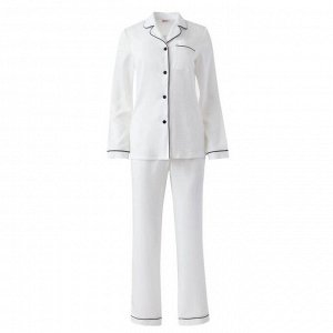 Пижама женская (сорочка, брюки) MINAKU: Light touch цвет белый, р-р 54