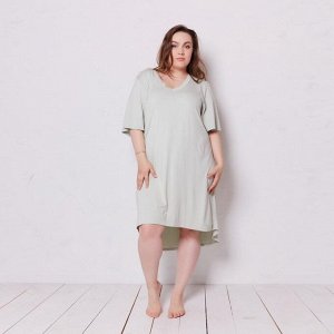 Сорочка (платье) женская с V-образным вырезом MINAKU: Mint & Chocolate цвет олива, р-р 50