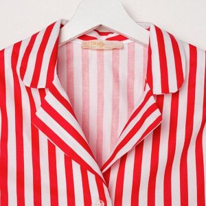 Рубашка женская KAFTAN "Полоса", цвет белый/красный