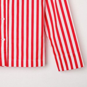 Рубашка женская KAFTAN "Полоса", цвет белый/красный