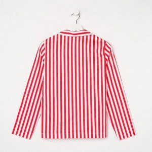Рубашка женская KAFTAN "Полоса", цвет белый/красный