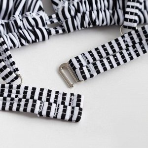Купальник раздельный MINAKU Stripe, размер 42, цвет черно-белый