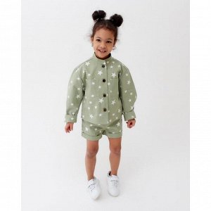 Жакет для девочки MINAKU: Cotton collection цвет зелёный, рост 104