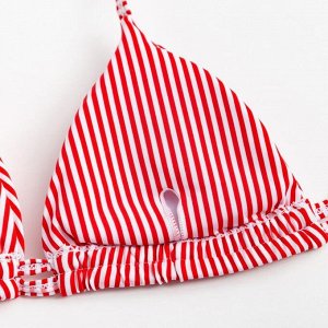 Купальник раздельный MINAKU Stripe, размер 42, цвет красный