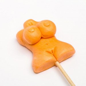Карамель на палочке «Парочка», женское тело, оранжевое, 30 г