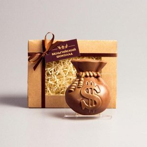 Шоколадная фигурка «Мешочек с долларами», 80 г