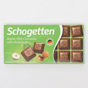 Молочный шоколад Schogetten Alpine Milk Chocolate with Hazelnut "Фундук" 100 г