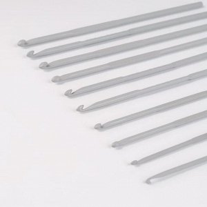 Набор крючков для вязания, d = 2-3,5 мм, 13 см, 10 шт