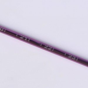 Спицы для вязания, прямые, с измерительной шкалой, d = 2,5 мм, 35 см, 2 шт, цвет сиреневый