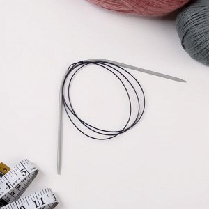 Спицы для вязания, круговые, с пластиковой леской, d = 4,5 мм, 80 см