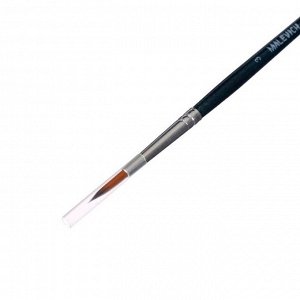 Кисть Синтетика Круглая, Malevich Andy № 3, d-3.0 мм, L-15 мм (короткая ручка), синий лак 753003