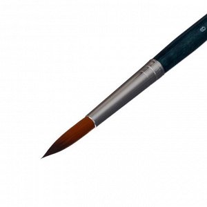 Кисть Синтетика Круглая, Malevich Andy № 8, d-8.0 мм, L-28 мм (короткая ручка), синий лак 753008