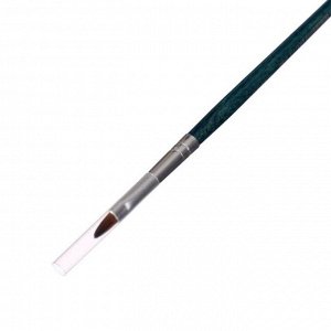 Кисть Синтетика Плоскоовальная Malevich Andy № 4, b-4.0 мм, L-8 мм (короткая ручка), синий лак