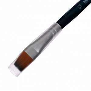 Кисть Синтетика Плоская Malevich Andy №12, b-12.0 мм L-14 мм (короткая ручка), синий лак 753112