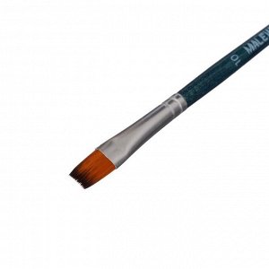 Кисть Синтетика Плоская Malevich Andy №10, b-10.0 мм L-13 мм (короткая ручка), синий лак 753110