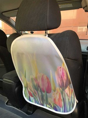 Универсальный чехол-накидка на автокресло «Весенние тюльпаны»