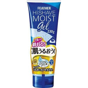 Увлаж. гель для бритья с гиалур. кислотой, Q10 и вит. А Feather "Shave Moist Gel" морской ар. 230 гр