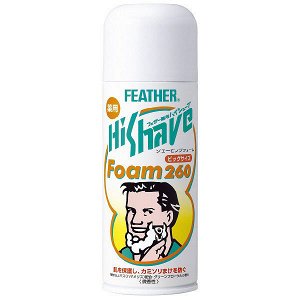 Пена д/бритья экстракт гамамелиса с лечебным эффектом Feather "HiShave" 260 гр