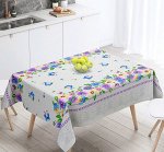 Скатерть рогожка &quot;Анютины глазки&quot; 120 х 150 см