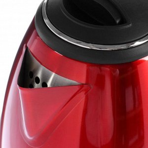 Чайник электрический HOMESTAR HS-1010, металл, 1.8 л, 1500 Вт, красный