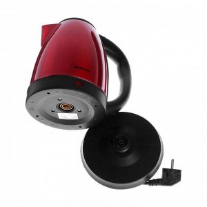 Чайник электрический HOMESTAR HS-1010, металл, 1.8 л, 1500 Вт, красный